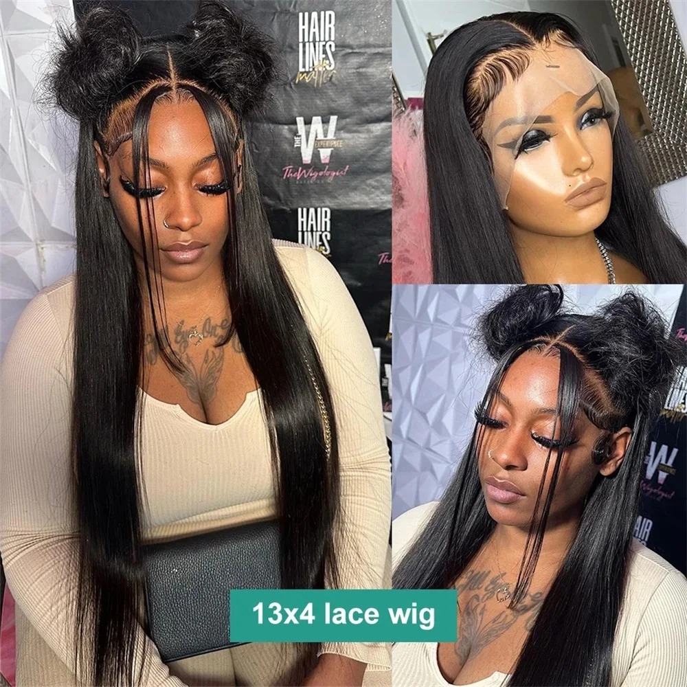 Bone Straight Human Hair Wig Glueless Wig HD Lace Wig 13x6 Human Hair 250 Density Ready To Wear High Density Pre Plucked