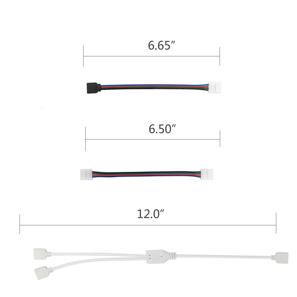 5050RGB bare board LED light strip solder free connector, fixed light strip clip, connecting wire accessories
