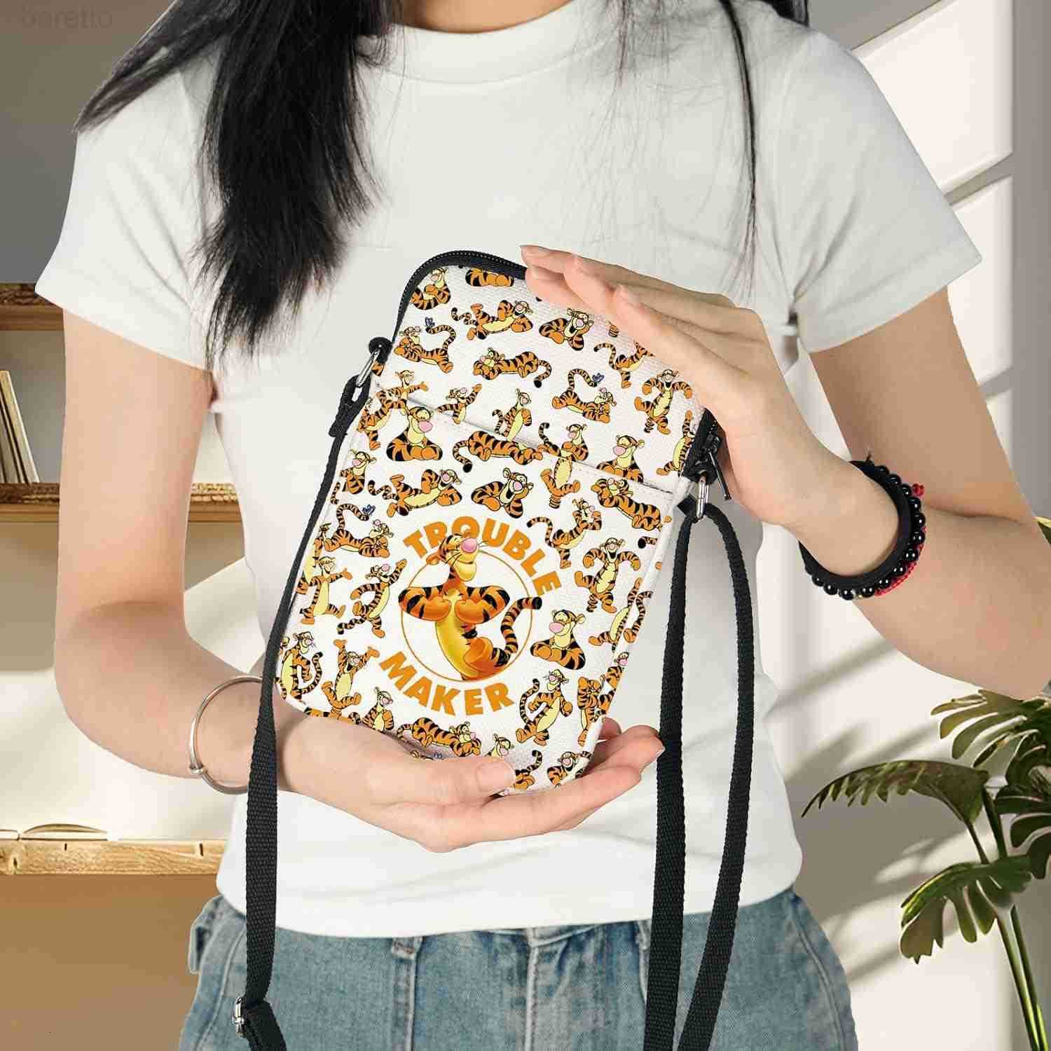 Cartoon Tiger Crossbody Bag Fairy Tale Gift Trouble Maker Shoulder Bag Cartoon Merchandise Z250909