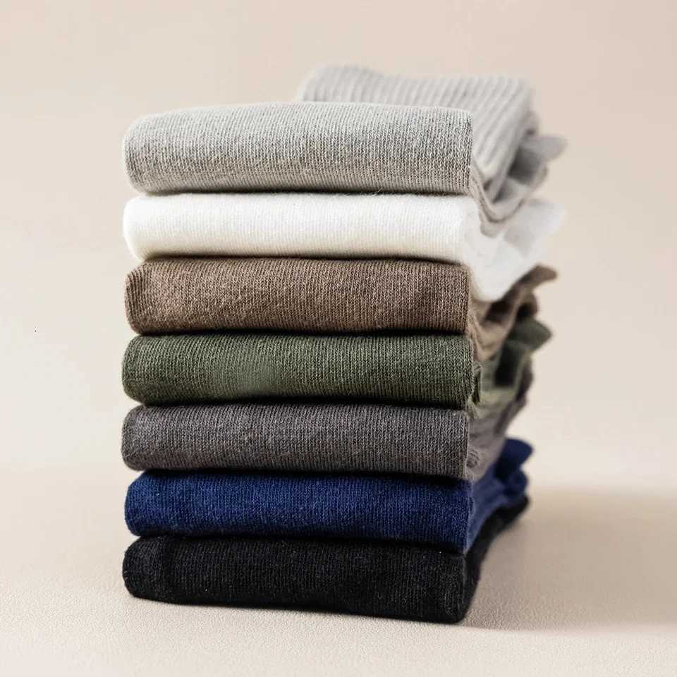 5 Pairs 100 Cotton Men Five Finger Socks High Qulity Solid Color Antibiotic Outdoor Sports Socks AntiOdor Split Toe Socks Z250909