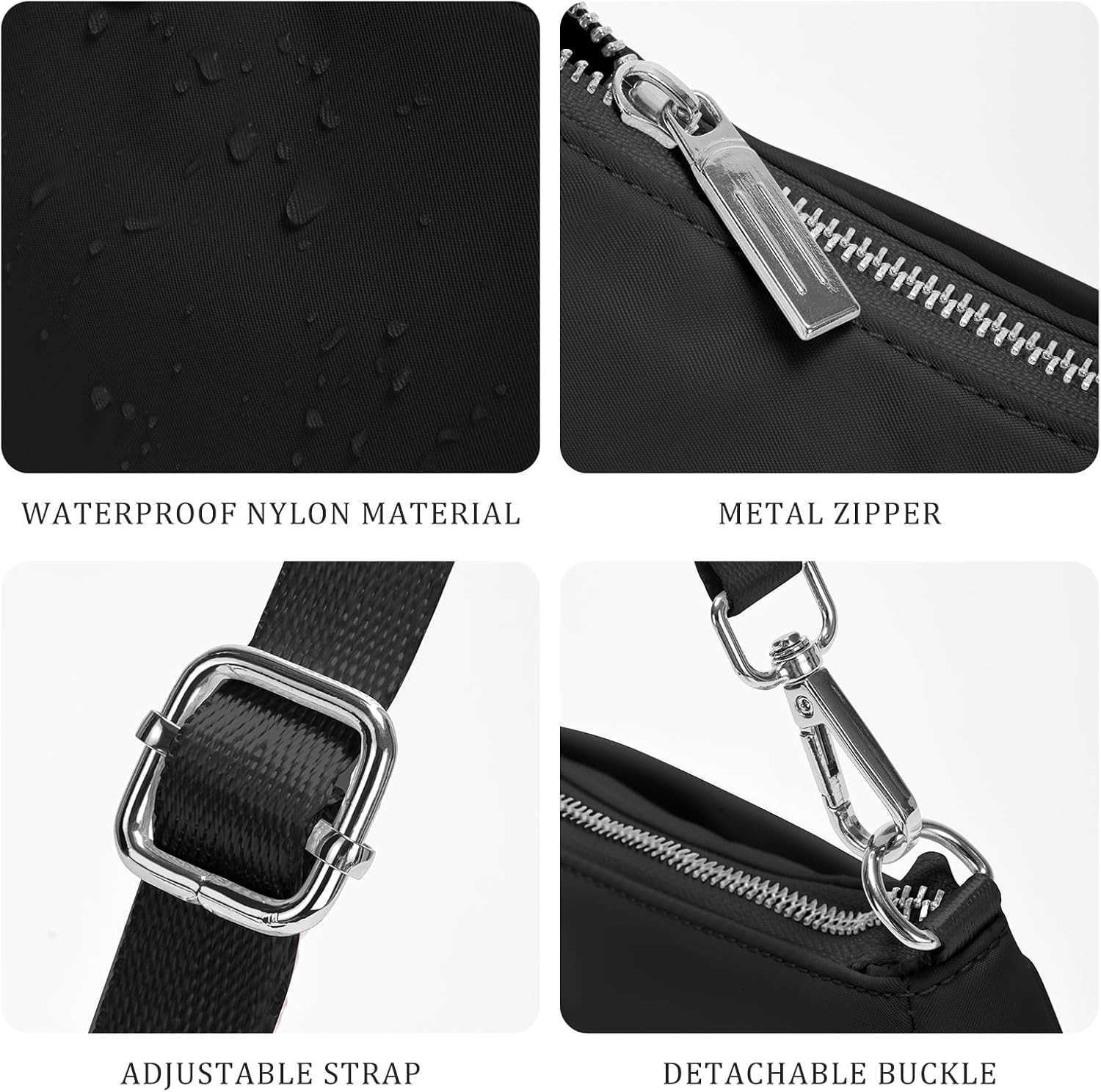 Bag for Women Handbags with Adjustable Strap Underarm Purse Mini Clutch Purses Trendy Crescent Bags 1L Z250909