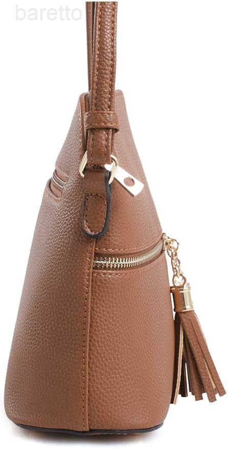 Lunar Lightweight Medium Dome Crossbody Bag Shoulder Bag with Tassel Zipper Pocket Adjustable Strap Z250909