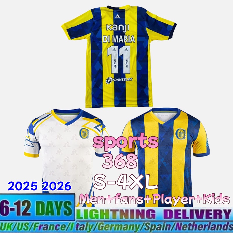 25 26 football jersey DI MARIA Rosario Central Mens Soccer Jerseys QUINTANA LOVERA BRAVO GIACCONE COPETTI OCONNOR Home Away Football Shirt Short Sleeve Uniforms