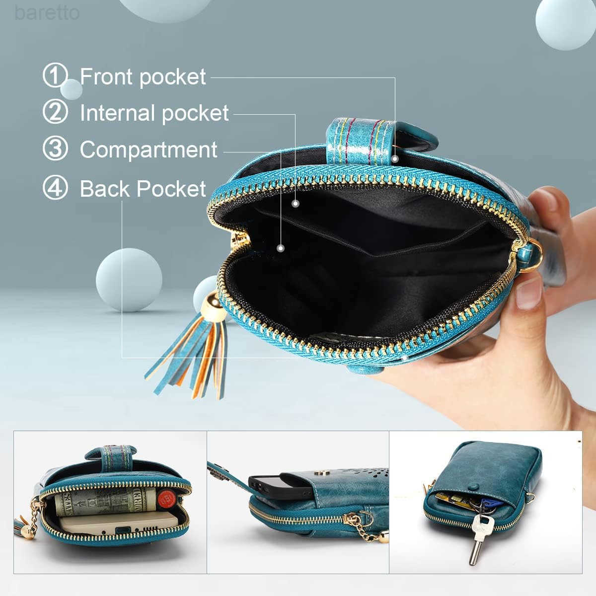 Small Crossbody Bags for Women Lightweight Vegan Leather Cell Phone Purse Cute Purses with Tassels Z250910