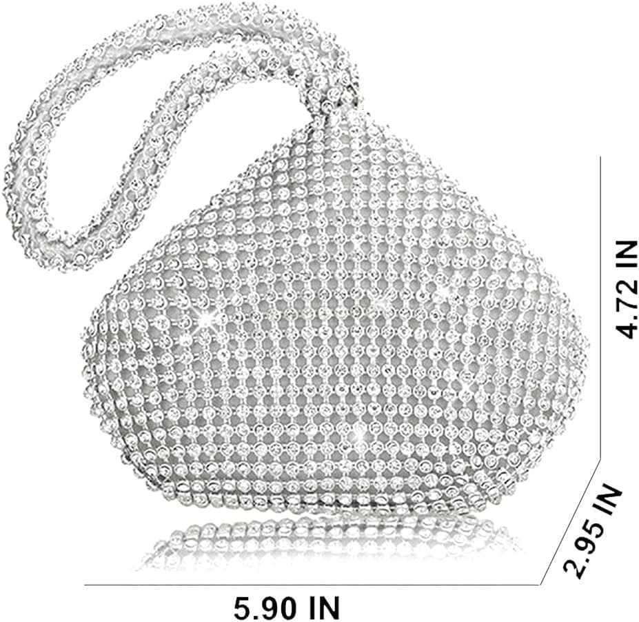Evening Bag Sparkly Rhinestone Purse Triangle Designer Chain Clutch Purse Bag Party Prom Wedding Purse Z25909