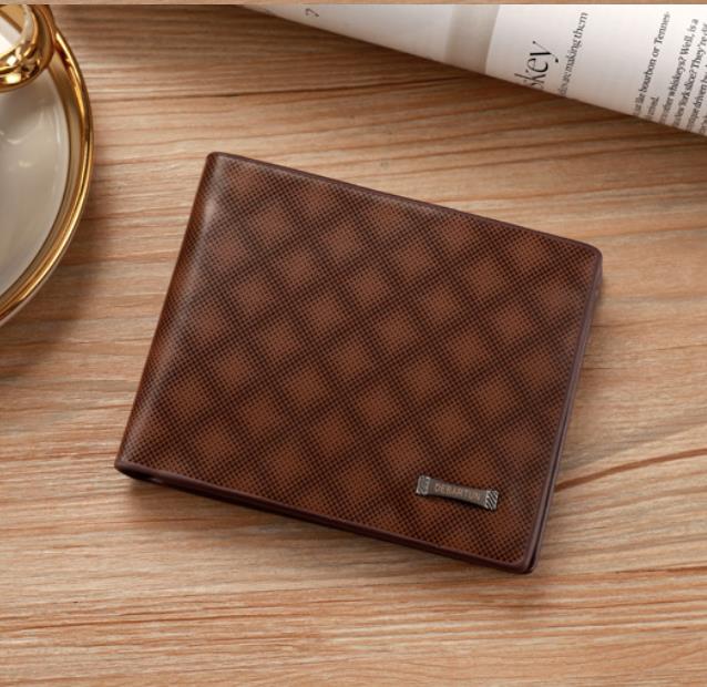 Mens wallet high-quality PU leather wallet bank credit card case ID holder mens coin wallet pocket 240907