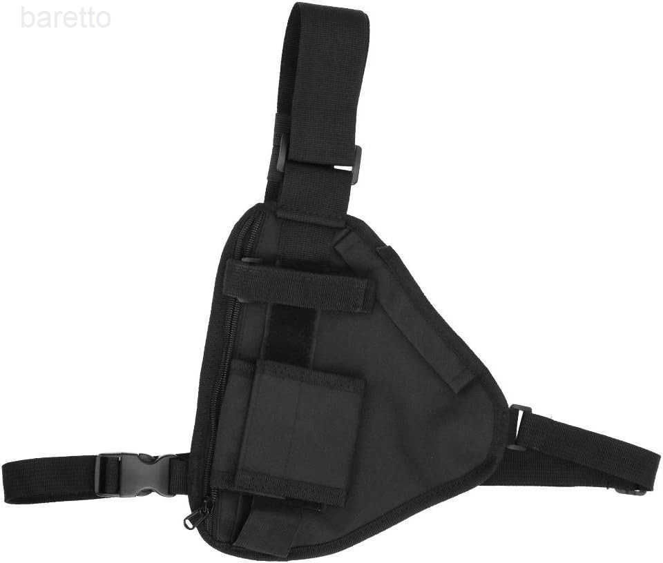 Holster Chest Harness Walkie Talkie Vest with Multi Layers Pouch 102x669in Single Radio Pouch Bag with Adjustable Shoulder Strap Black Z250909