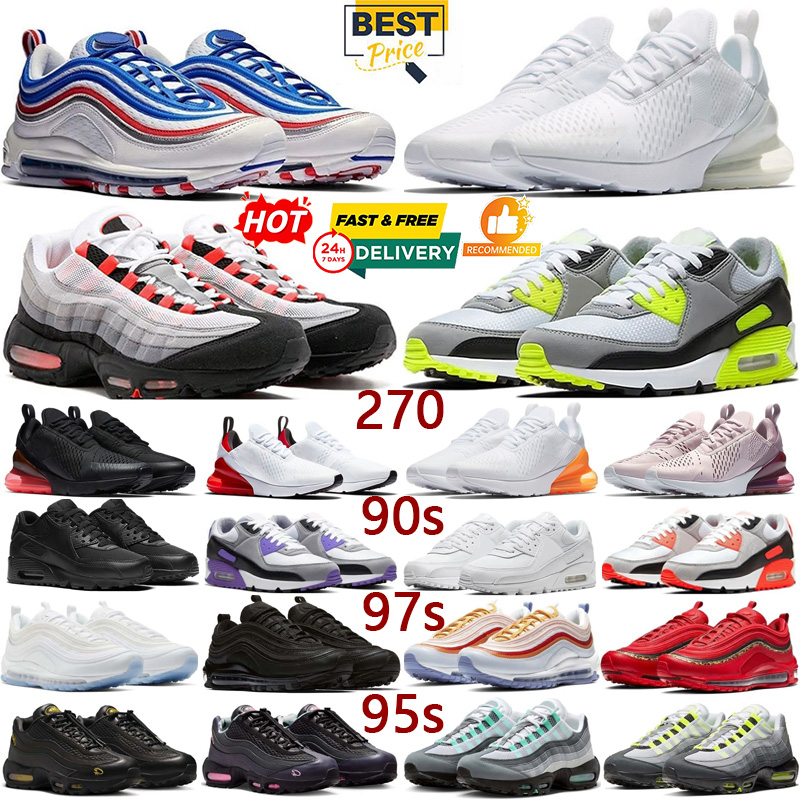 Designer shoes 270s 90s 97s 95s Triple Black white Pearl Pink 90s Neutral Grey black white 97s Game Royal Triple White Gold Bullet 95s Bright Mandarin Tour Yellow Sport
