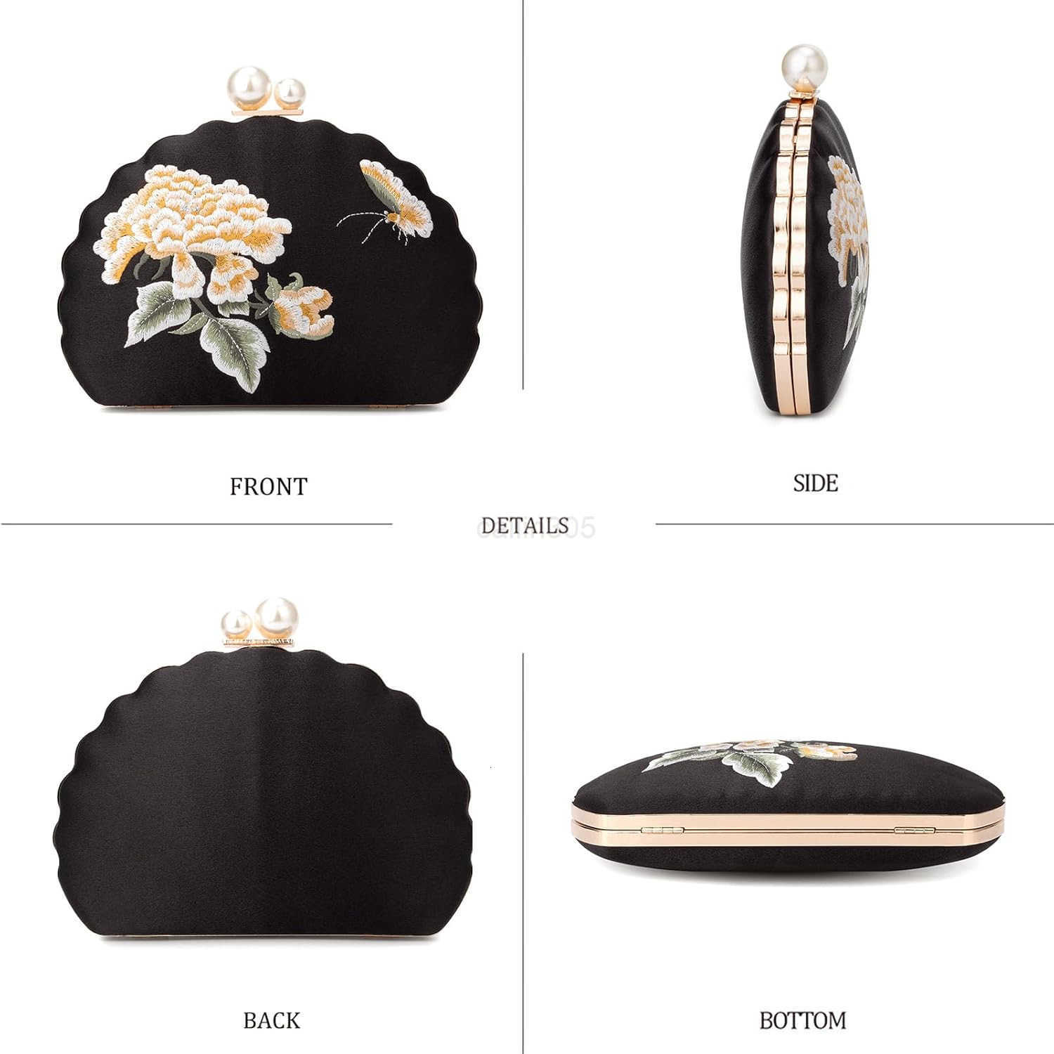 Clutch Purse Women Evening Handbag Top Handle Purse Crossbody Shoulder Bag for Wedding Party Prom Z25909