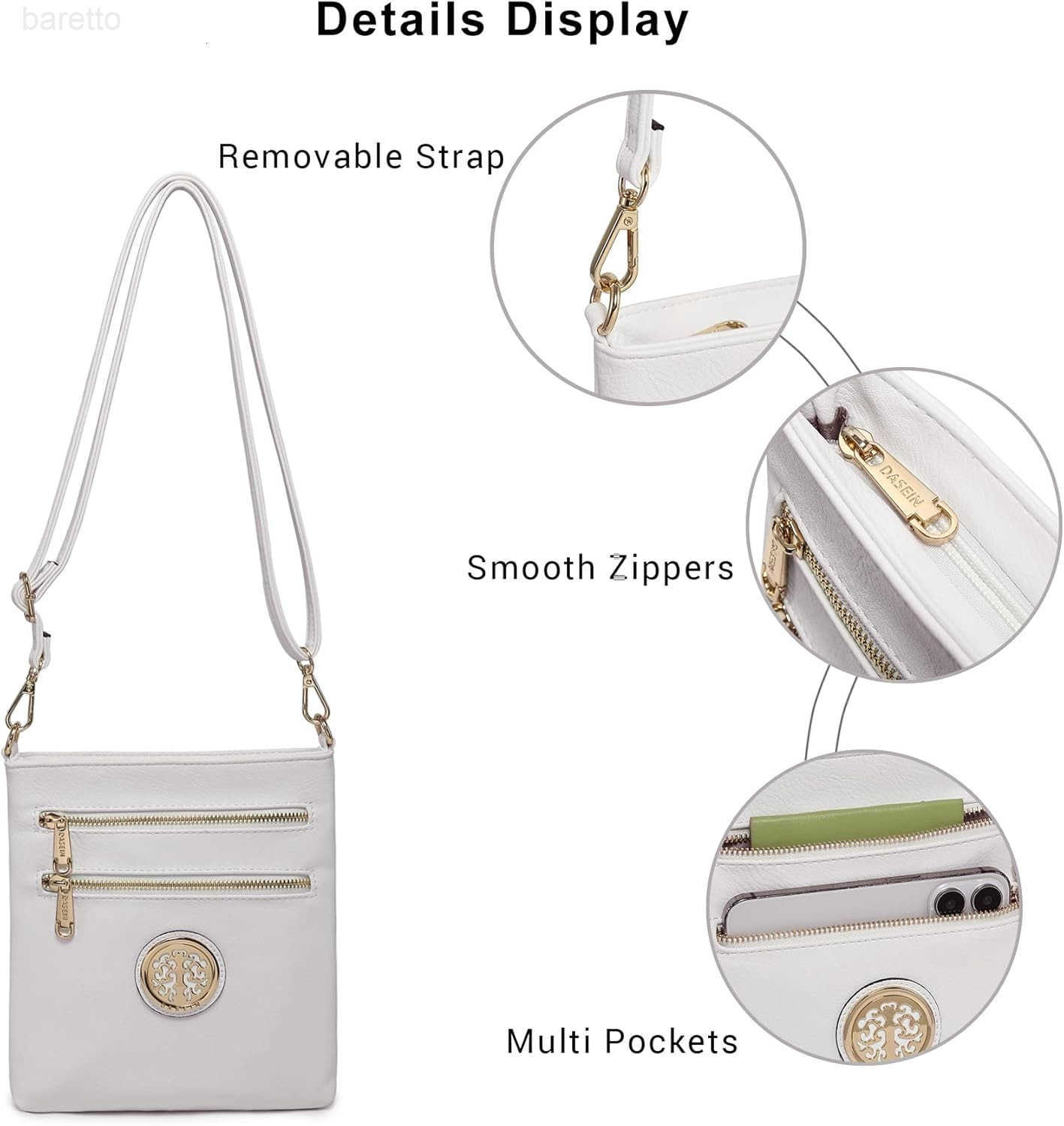 Women Small Crossbody Bag Lightweight Shoulder Purses Multi Zipper Pockets Phone Purse Handbag Z250909