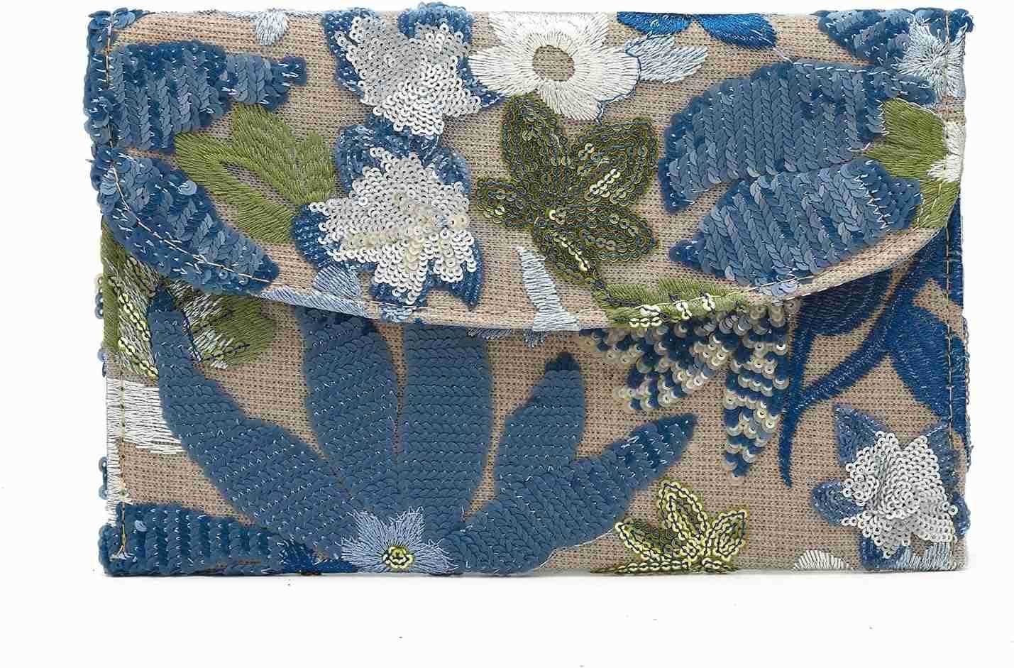 Floral Embroidered Clutch bag Beaded Evening Bags Sparkly Party Purses with Sequins Envelope Wedding Purse Z25909