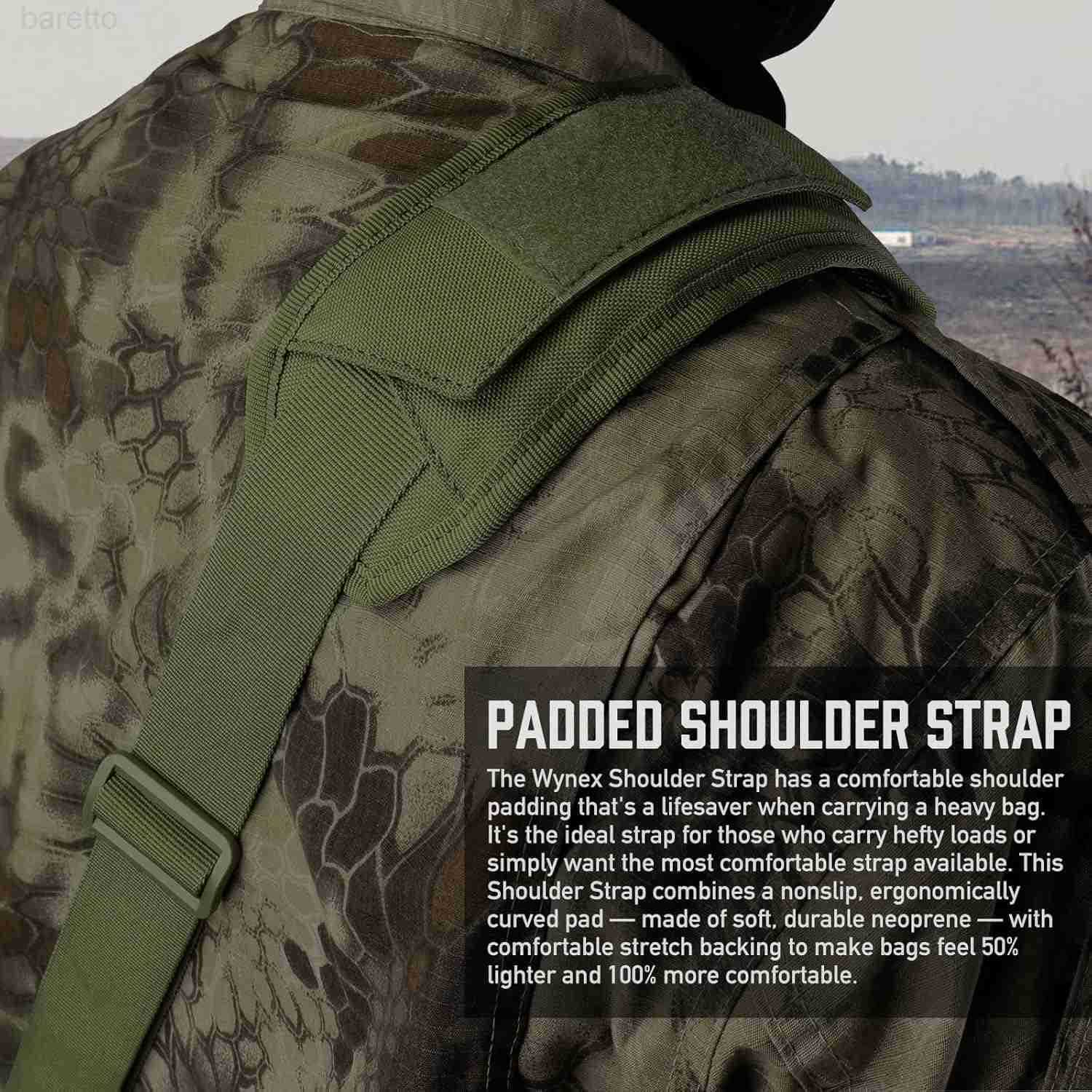 Shoulder Strap Pad for Tactical Pouch Universal Bag Strap with Detachable Thick Pad Single Shoulder Straps Replacement Z250909