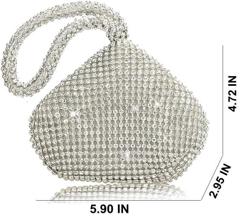 Evening Bag Sparkly Rhinestone Purse Triangle Designer Chain Clutch Purse Bag Party Prom Wedding Purse Z25909