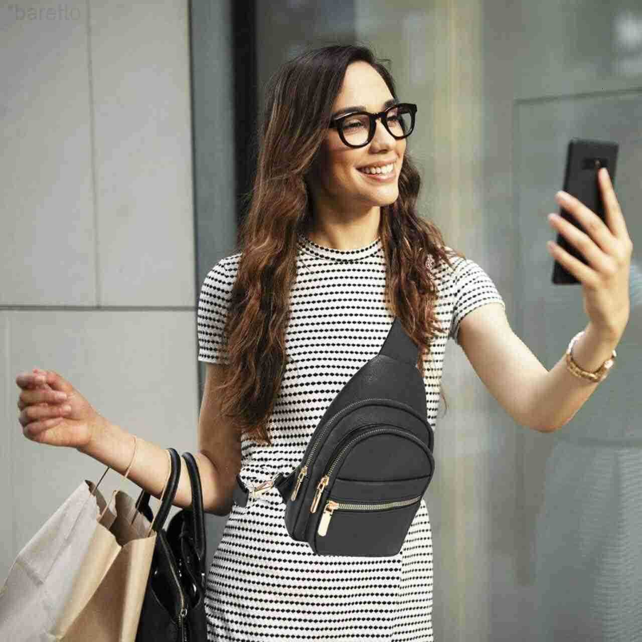 Bag for Men Crossbody Chest Bag Over the Shoulder Purse Casual Sling Backpack for Travel Hiking Cycling Z250909