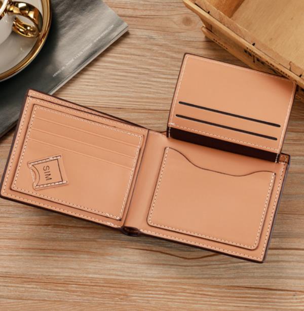 Mens wallet high-quality PU leather wallet bank credit card case ID holder mens coin wallet pocket 240907