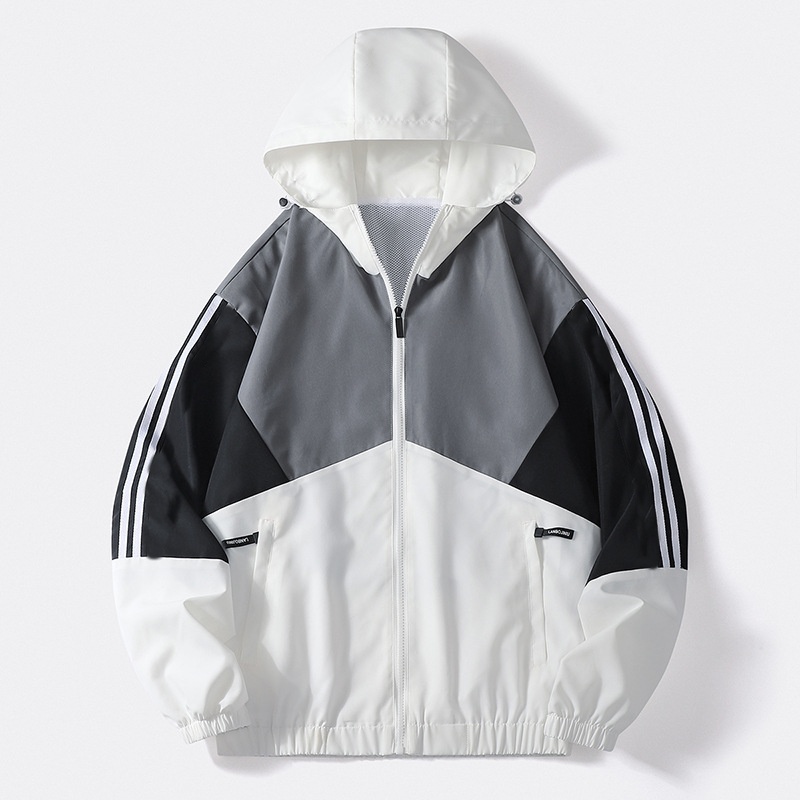 Men's Jackets Contrast Thin Windbreaker For Men Mesh Lining Sport Outdoor Summer Jakcets Women Clothing Unisex Vintage 90s