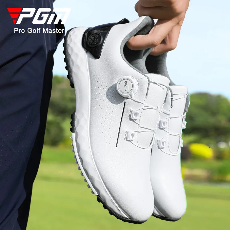 PGM Mens Golf Shoes Sneakers Comfortable Cushioning Knob Lace Waterproof and Anti Slip Height Increase XZ408 250909
