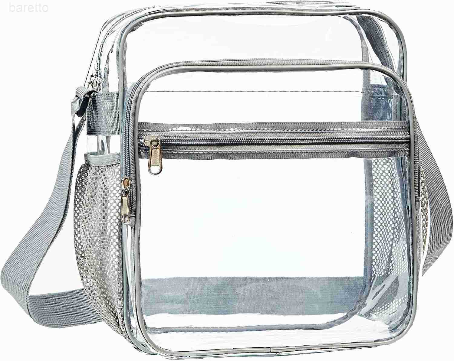 Bag Stadium Approved Clear Crossbody Messenger Shoulder Bag with Adjustable Strap for Concerts Sports Events Z250909