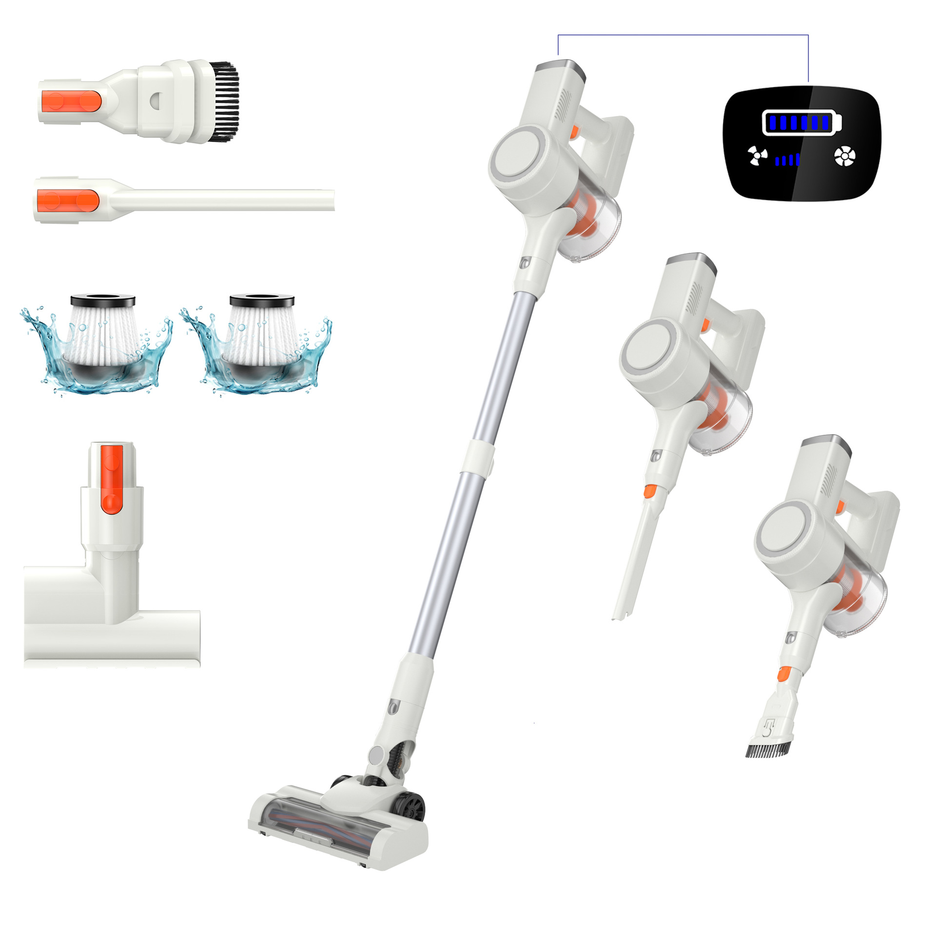 Vacuum cleaner - wireless, high suction power, high output, handheld dual-purpose for dust removal, made by the manufacturer R250630