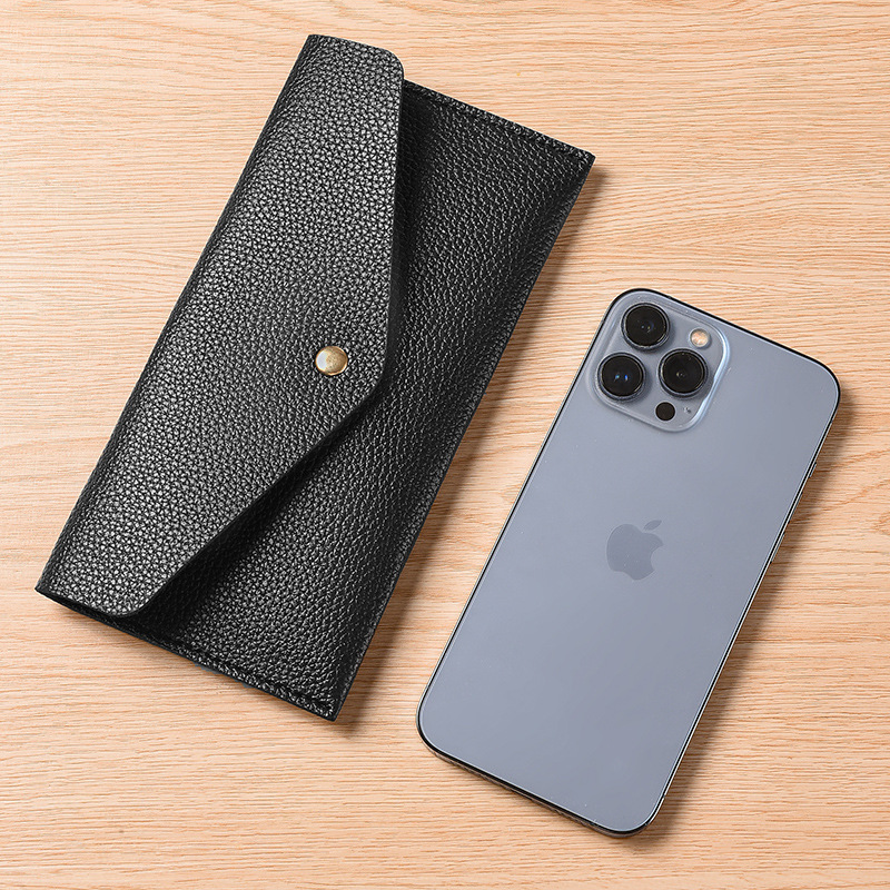 2025 New Women's Long Wallet Ultra Thin Soft Leather Clutch with Phone Pocket High Capacity Card Holder