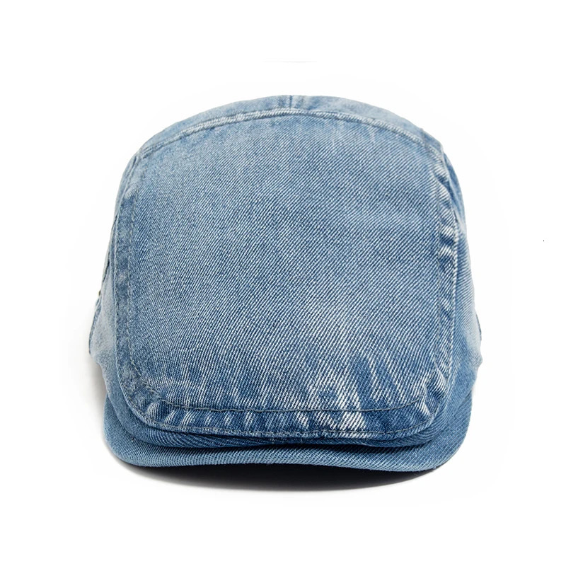 Denim Cotton Beret Men Vintage sboy Cap Spring Autumn Casual Women Visor Fashion Cool Flat Hat Adjustable Berets 250905