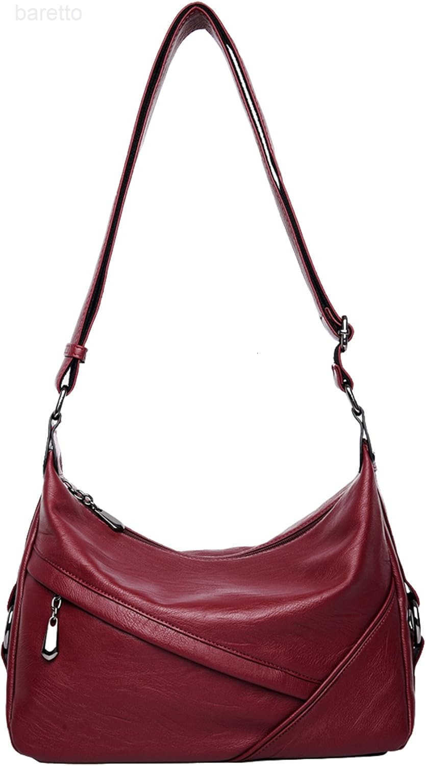 Womens Medium Retro Sling Shoulder Bag from Soft Faux Leather Handbag Z250909