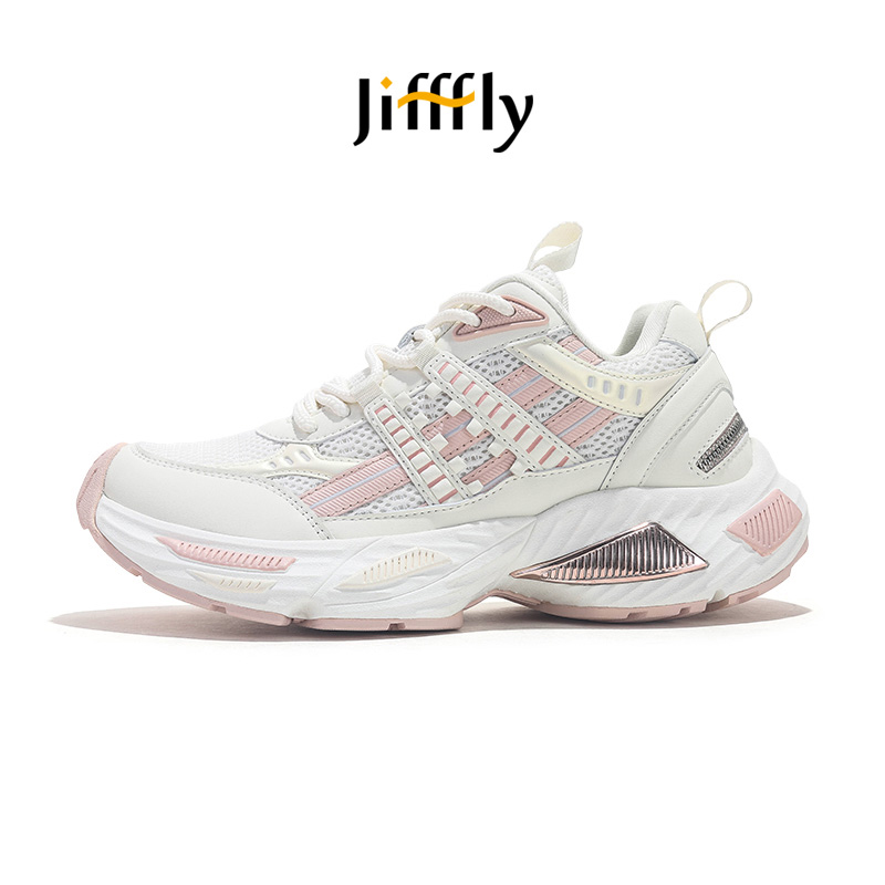 Jifffly free shipping designer shoes Autumn and winter new mesh breathable sports shoes thick sole height increasing vintage casual shoes