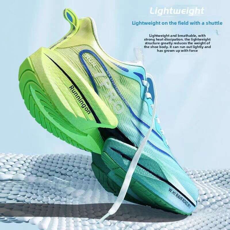 Unisex Carbon Plate Running Jogging Shoes MeshAnti Slip Cushioning lightweight Air Cushion Kasut Lari student sports training shoes