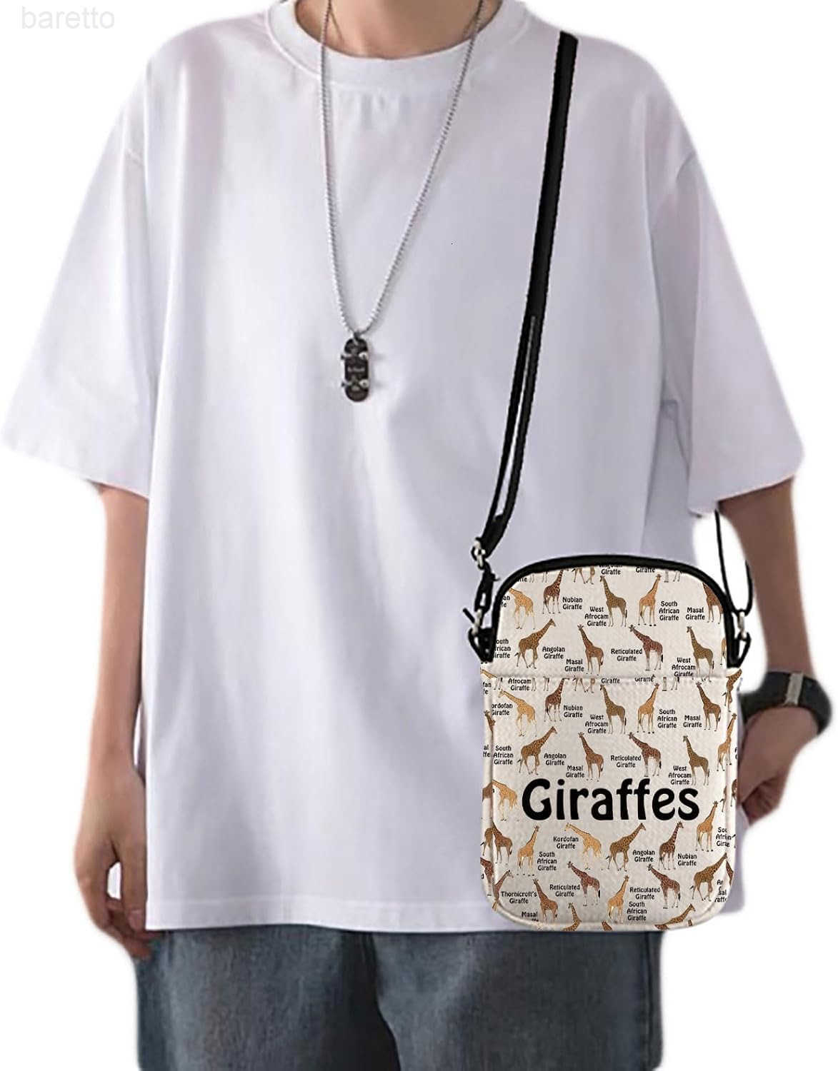 Giraffe Crossbody Bag Giraffes Gifts for Women Animal Lover Gift Funny Messenger Bag Giraffe Lover Gifts Z250909