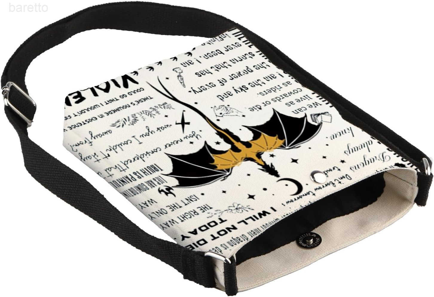 FW Inspired Gifts 4th Wing Crossbody Bag Books and Dragons Lover Gift Fantasy Romance Bookish Small Cross Body Purse Z250909