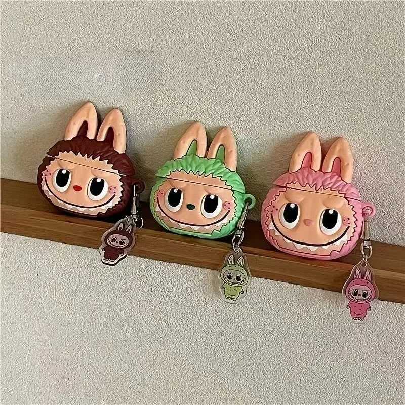 Designer For AirPods 1 2 3 4 Pro 2 Case 3D Cute Cartoon Silicone Earphone Protective Case phone Box With Pendant Cover R250909
