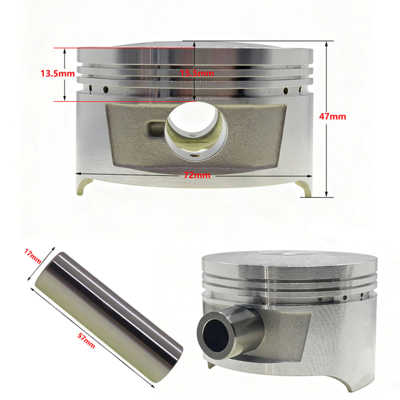 Motorcycle Piston Kit ring For Honda CH250 CF250 CN250 ATV moto Piston assembly Piston Bore 72mm Piston pin 17mm