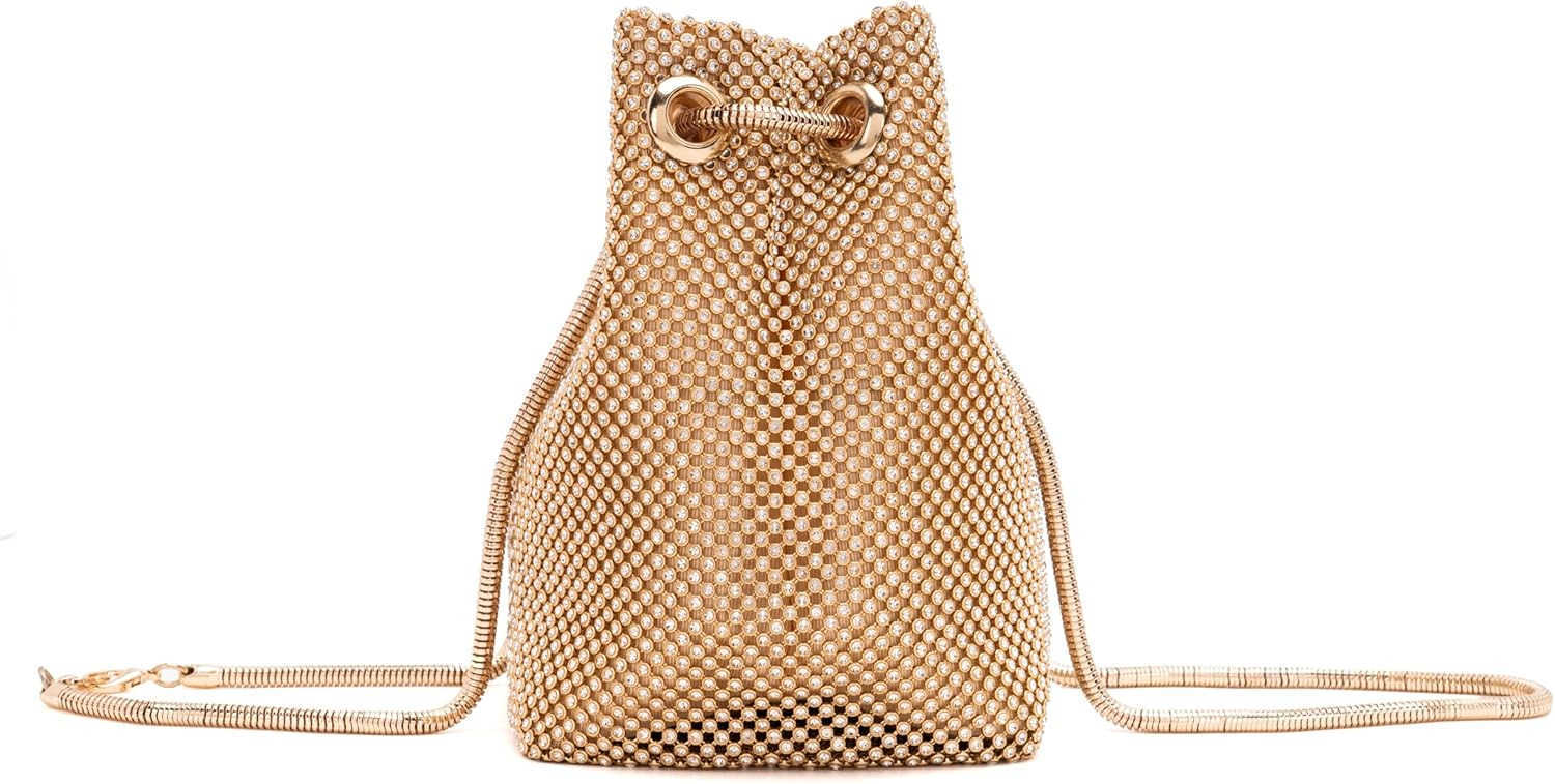 Bucket Bag Women Evening Party Clutch Bag Crossbody Shoulder Purse with Detachable Chain Strap Z25909