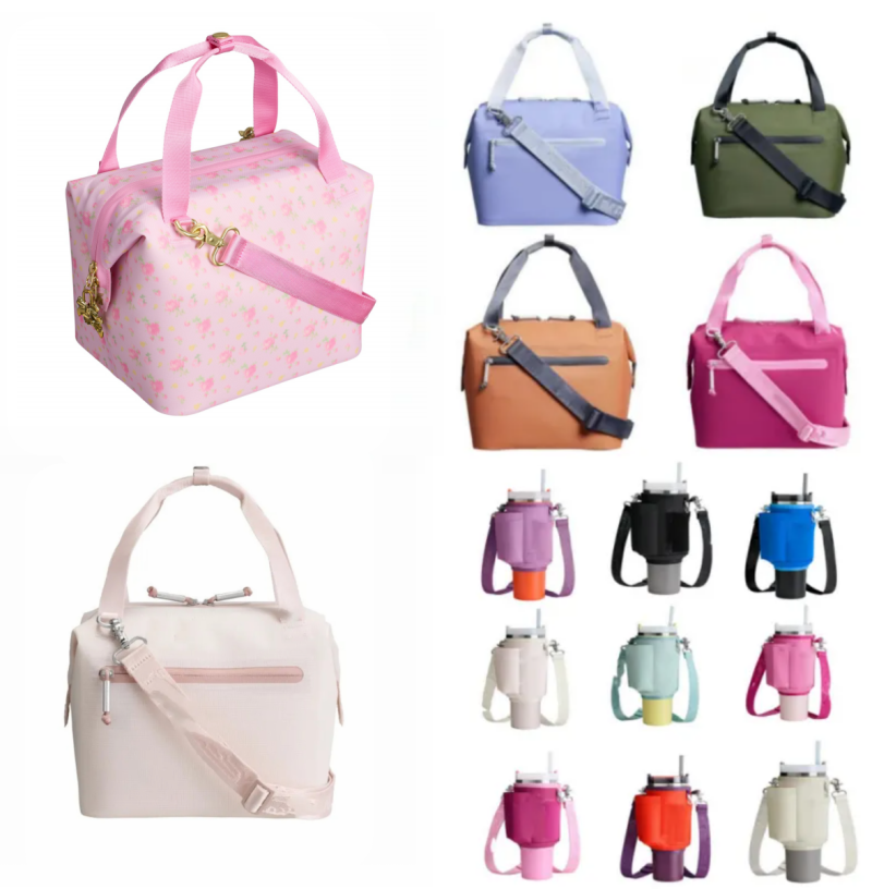 US Warehouse LoveShackFancy Lunch Bag Box All Day Julienne Mini Soft Cooler 10-Can Cooler 40oz Tumblers Water Bottle Cups Ibiza Sunset