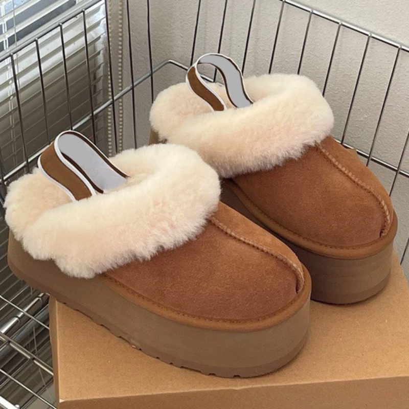 Y415 Designer ankle boots snow Boots wool slippers chestnut plush snow slippers Unisex strapped-back snow Boots Ultra-Mini Platform Shoes