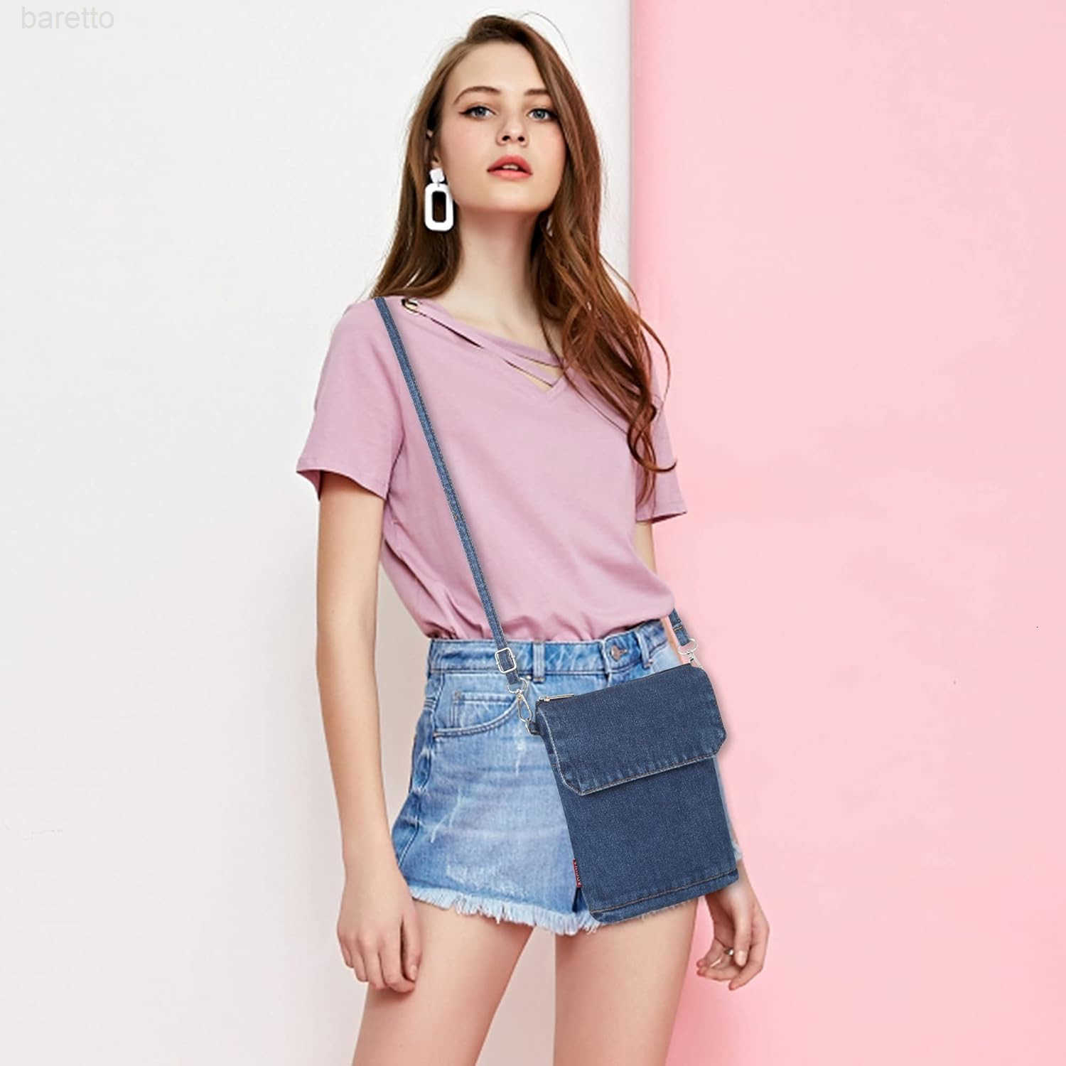 Small Denim Purse Blue Jean Purse Shoulder Bag Denim Crossbody Bags for Women Z250909