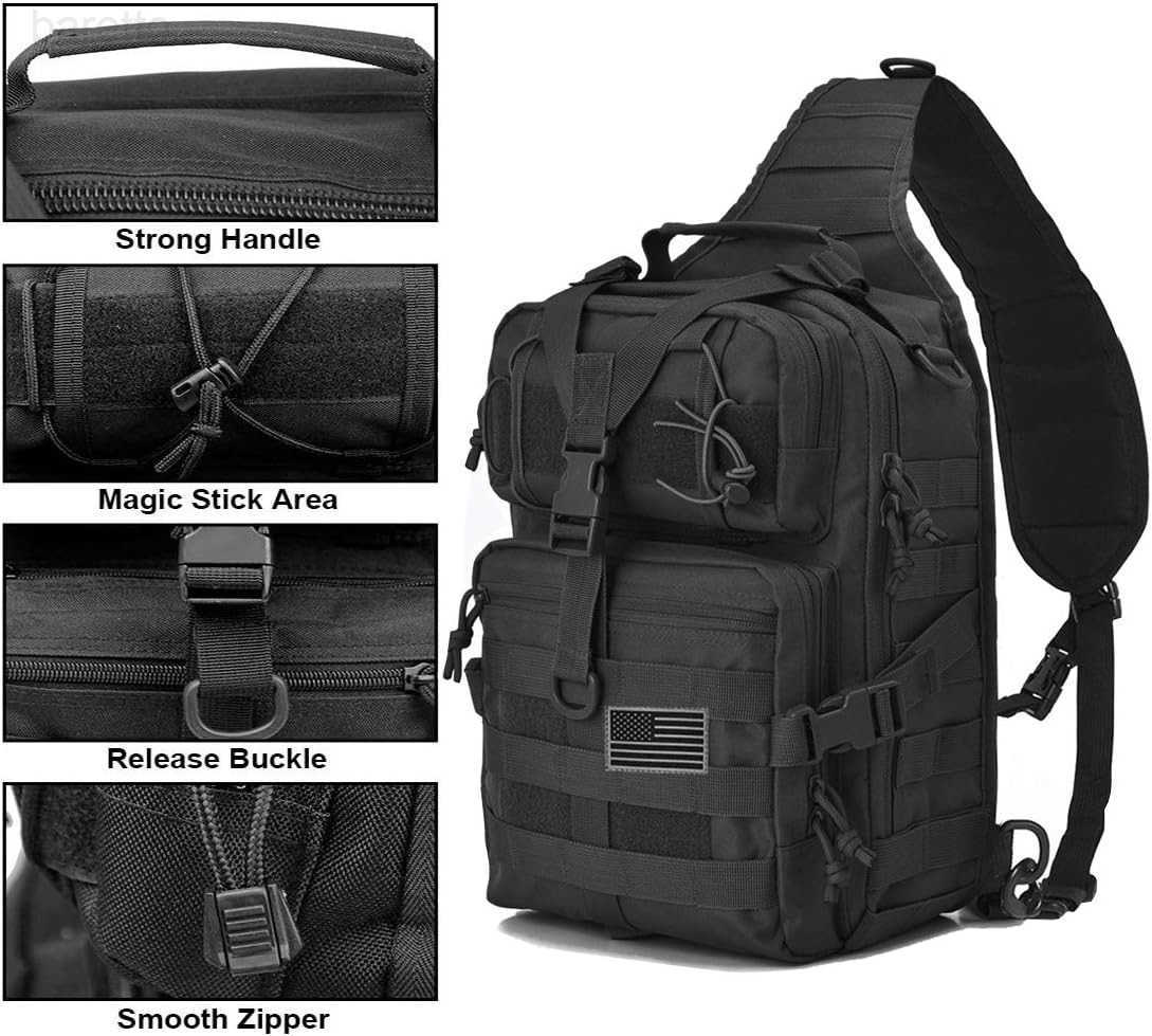 Tactical Sling Bag Pack Military Rover Shoulder Backpack EDC Assault Range Bag WaterResistant Z250909