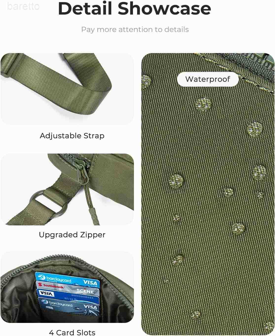 Small Nylon Crossbody Bags for Women and Men Mini Crossbody Purse for Workout Travel with Adjustable Strap Card Slots Z250909