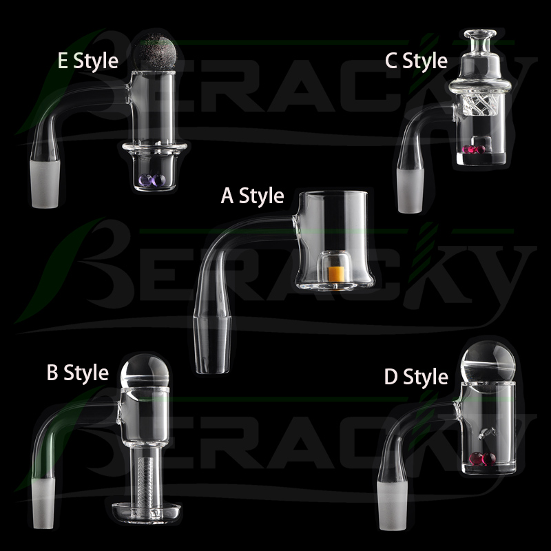 Non Full Weld Quartz Banger Flat Top/Beveled Edge Terp Slurpers Quartz Banger With 2pcs Tourbillon/ Spinning Holes Quartz Nails