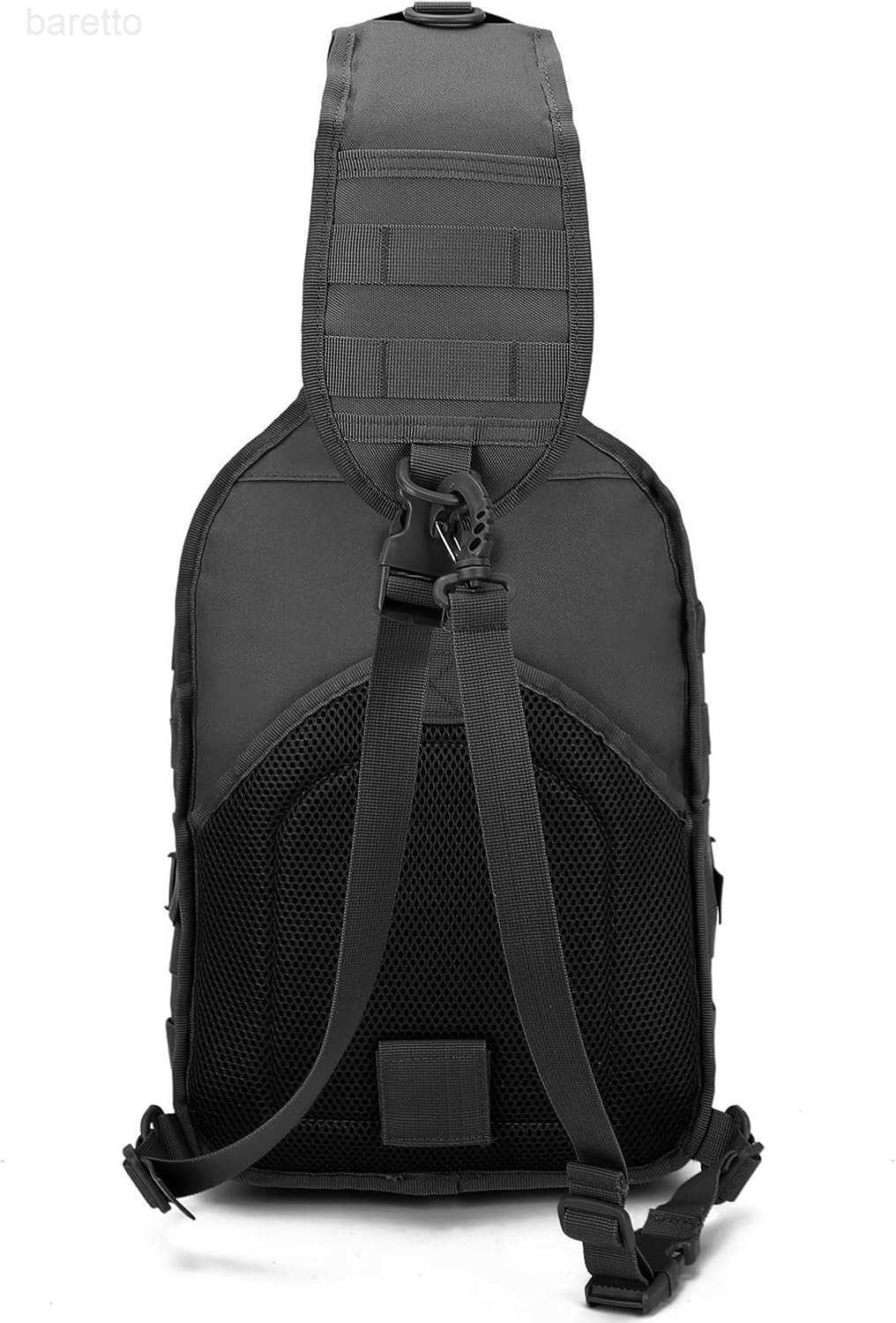 Sling Bag Backpack Military Rover Shoulder Pack EDC Molle Assault Range Bag for Men AmbidextrousBlack Z250909