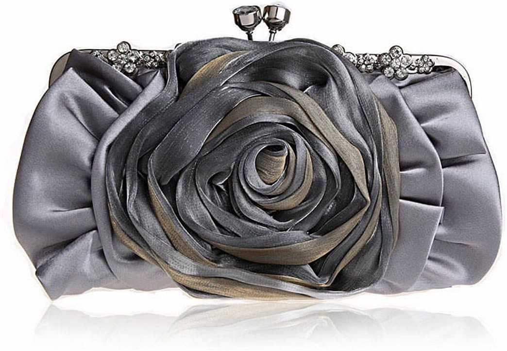 Floral Clutch Purses for Women Satin Clutch Evening Bag Party Prom Handbags Bride Purse Z25909