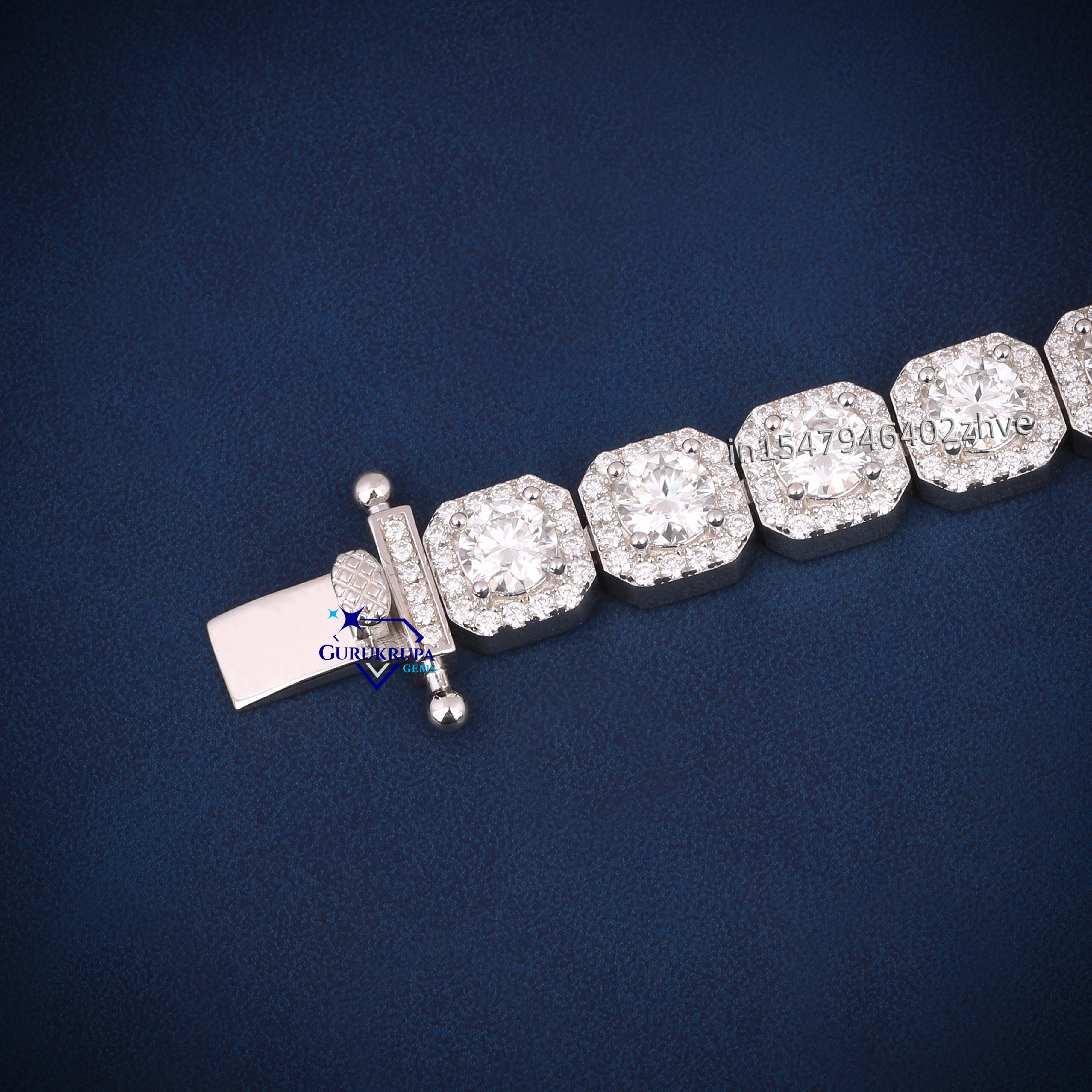 VVS D Moissanite Bling Square Diamond Bracelet 925 Sterling Silver Tennis Bracelet Jewelry