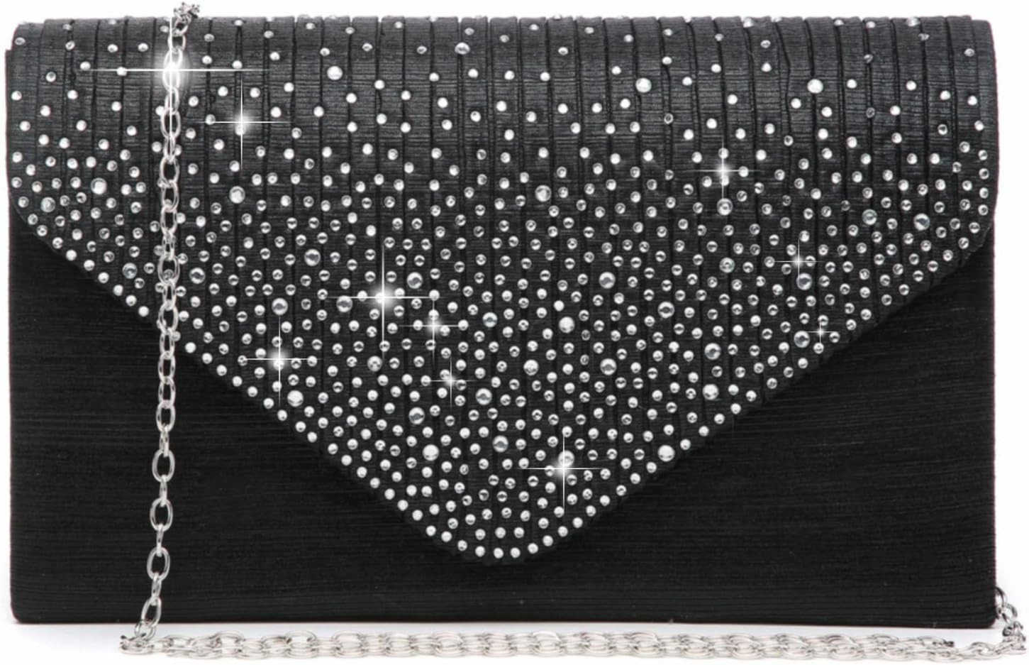 Ladies Frosted Satin Evening Clutch Purse Bag Crossbody Handbags Party Prom Wedding Envelope Z25909