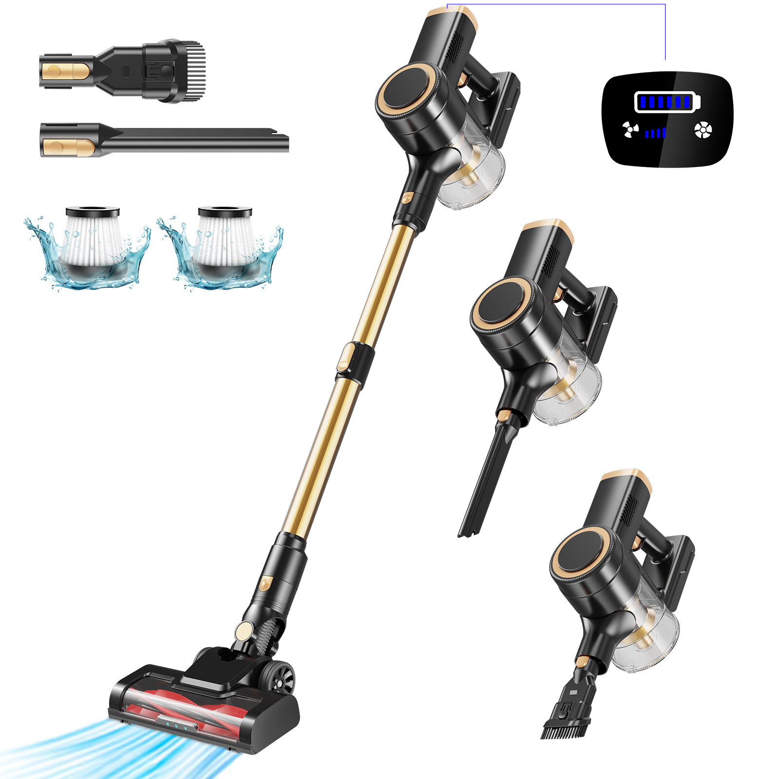 Vacuum cleaner - wireless, high suction power, high output, handheld dual-purpose for dust removal, made by the manufacturer R250630