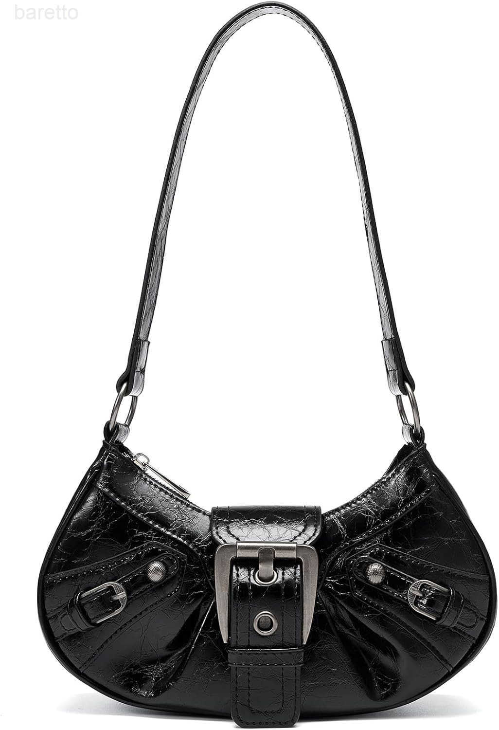 Black Shoulder Purses for Women Studded Purse Y2K Crossbody Bag Cute Trendy Mini Leather Handbag Z250909