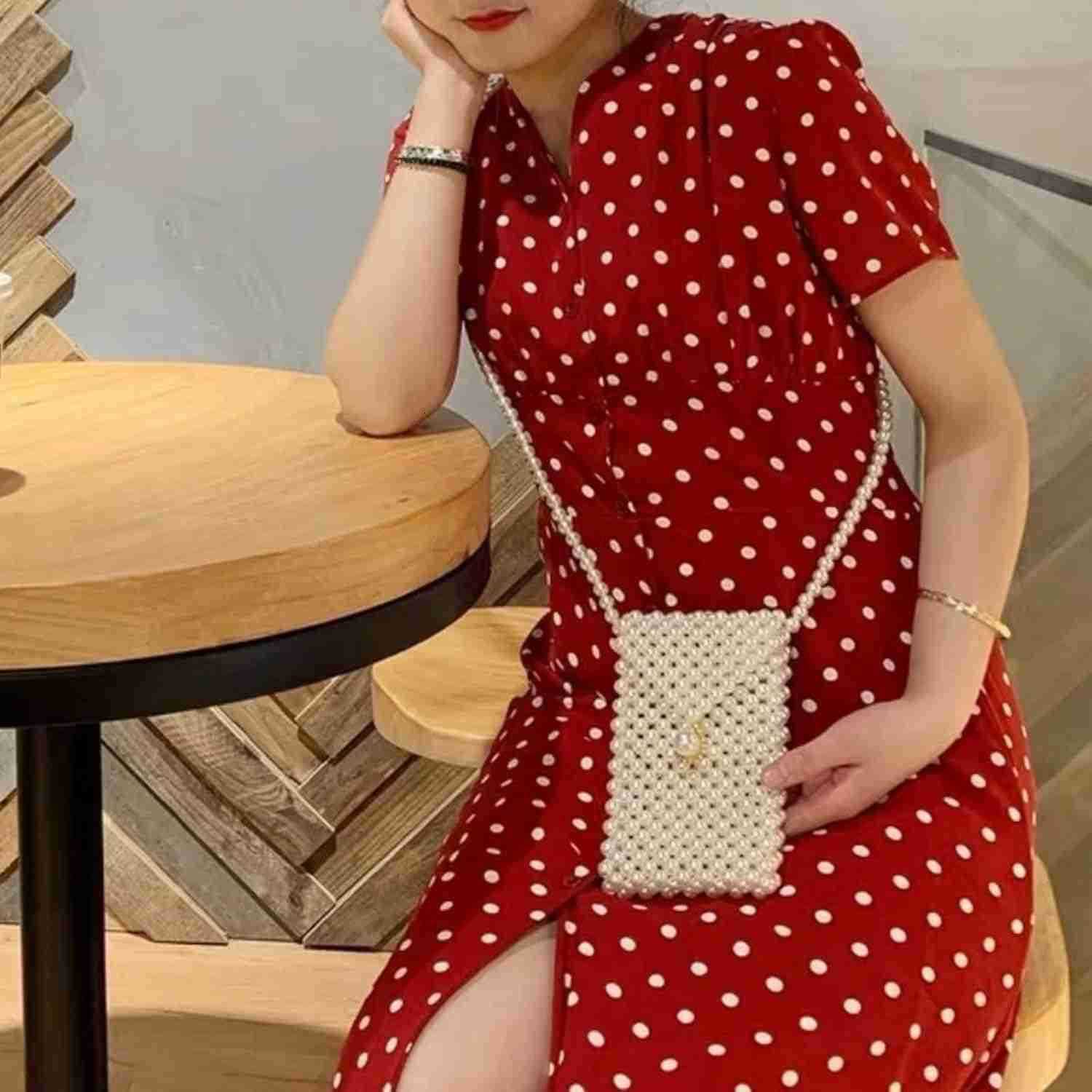 Pearl Bag Chain Bag Purse Bags Artificial Pearl Clutch Crossbody Handmade Bags Evening Bags for Party Wedding Bridal Party Travel Prom 56 Z25909