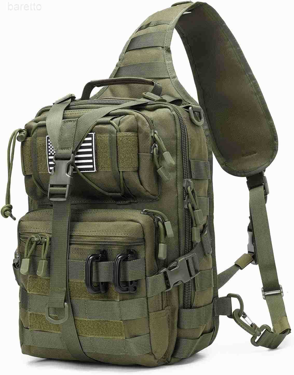 Sling Bag Backpack Military Rover Shoulder Sling Pack EDC Molle Assault Range Bag Crossbody Chest Pack Coyote Z250909