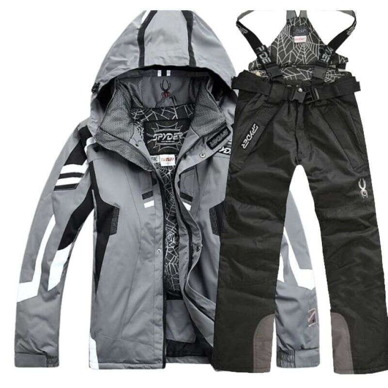 A New Ski Suit Set Waterproof Cold-Proof Thermal Men's Pants Cotton Jacket Mountaineering Outdoor L