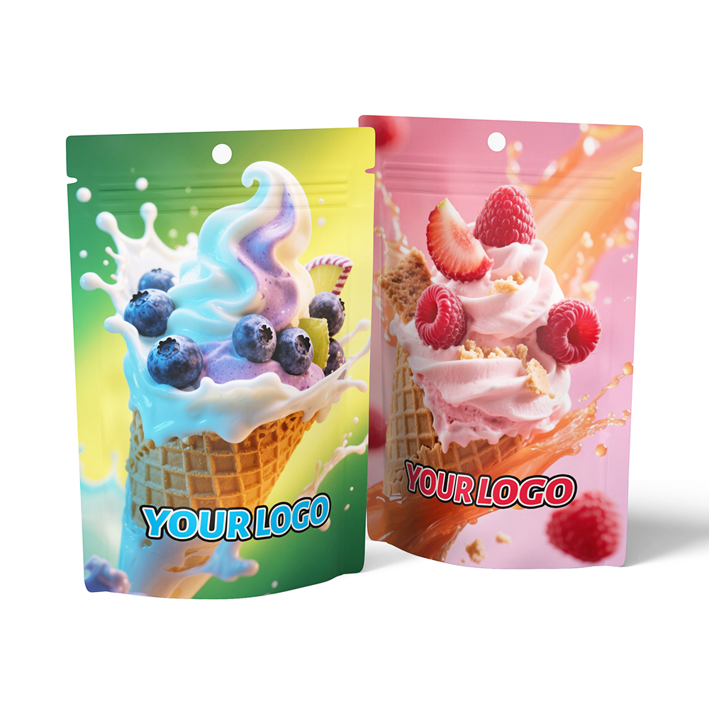 Custom Print Food Sugar Edible Gummy Candy Snack Packaging Mylar Bag Resealable Zipper Stand up Pouch with Window