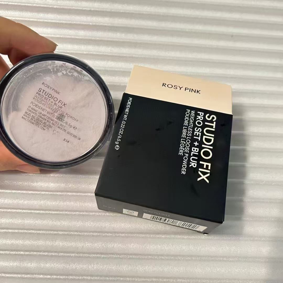 Beauty Cosmetics Face Loose Powder 6.5g PRO SET+BLUR Weightless Loose Powder Fix Powders Waterproof Long-lasting Moisturizing Rosy Pink Translucent Lavender